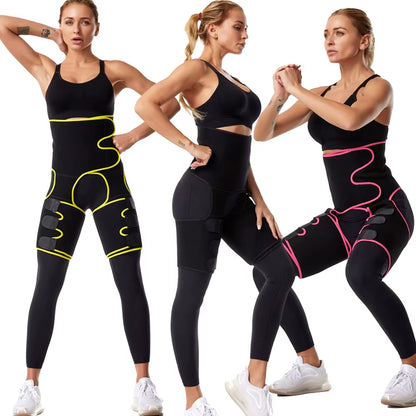Body 3-In-1 Waist and Thigh Trimmer for Women Weight Loss Butt Lifter Waist Trainer Slimming Support Belt Hip Raise Shapewear